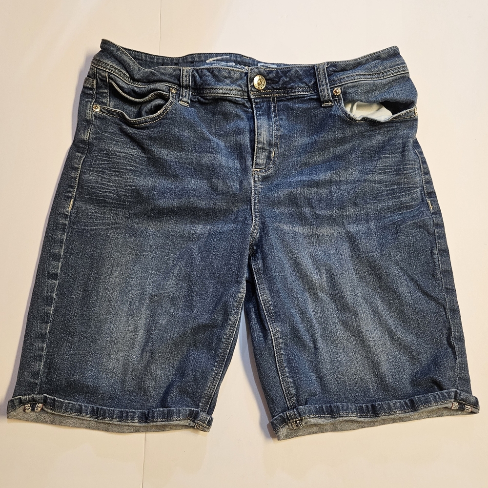 Seven7 Dark Blue Jean Shorts for Women